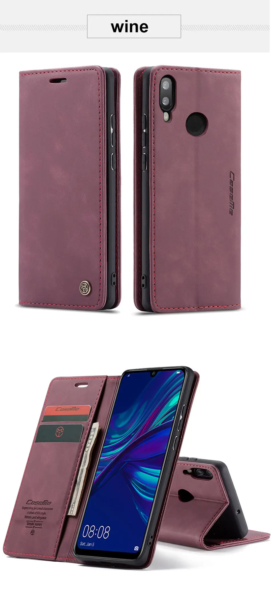 Роскошный чехол-книжка из матовой кожи для huawei Honor 10 Lite, чехол-книжка для телефона huawei P smart, чехол для Honor 10 Lite