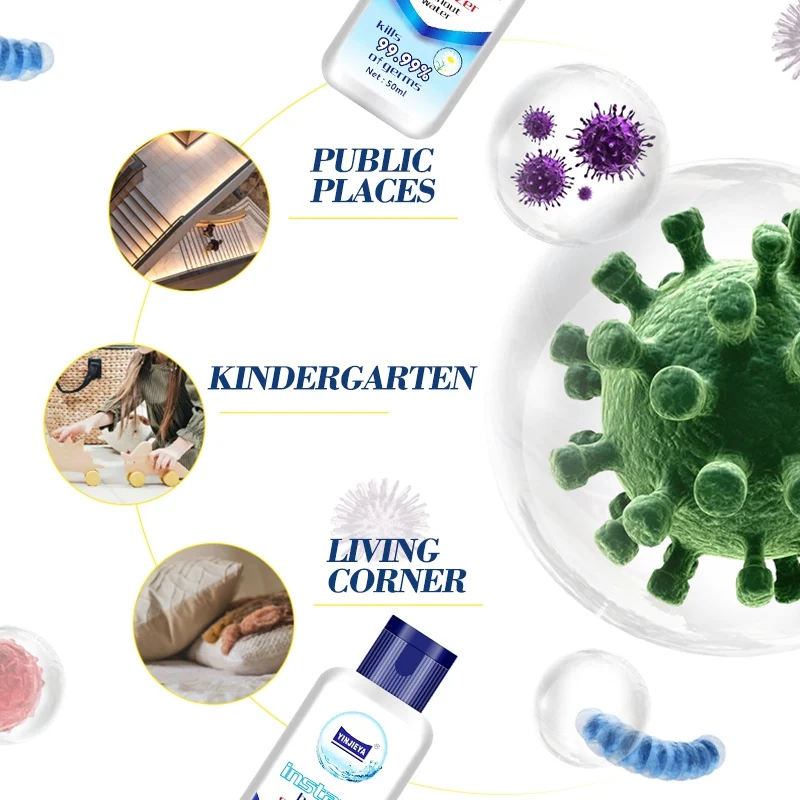 Освежающий гель для рук одноразовый Дезинфицирующий Гель 50 мл карманный размер