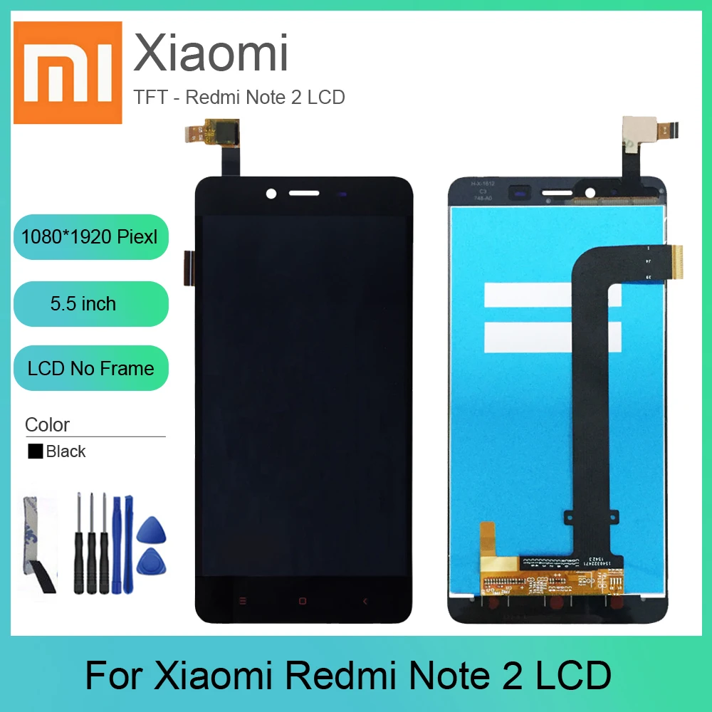 5 дюймов для XiaoMi Redmi Note 2 ЖК дисплей + сенсорный экран дигитайзер сборка