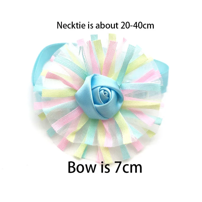 

30/50 Pc Pet Dog Grooming Product With Rose Pet Dog Bow Tie Adjustable Puppy Dog Bow Tie Necktie Pet Supplies Dog Accessries