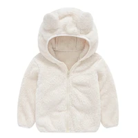 little kids hooded jacket toddler girls boys bear ear top outwear childrens clothing hoodie with zipper double sided velvet
