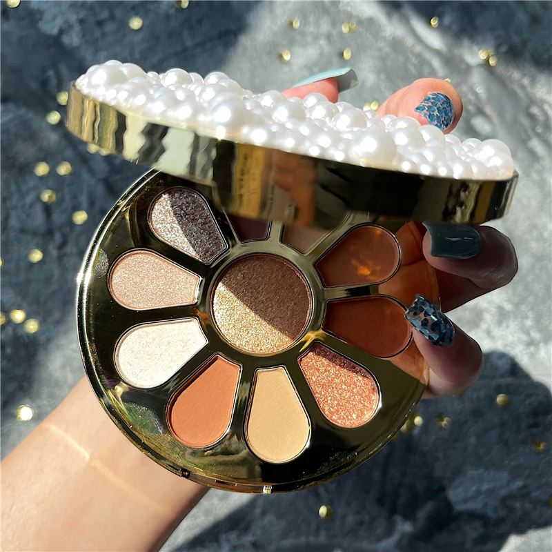 

HOJO 11 Colors Eyeshadow Pallete Sunrise Shimmer Matte Glitter Powder Make Up Eye Shadow Palette Make Up Pigmented Eye Cosmetics