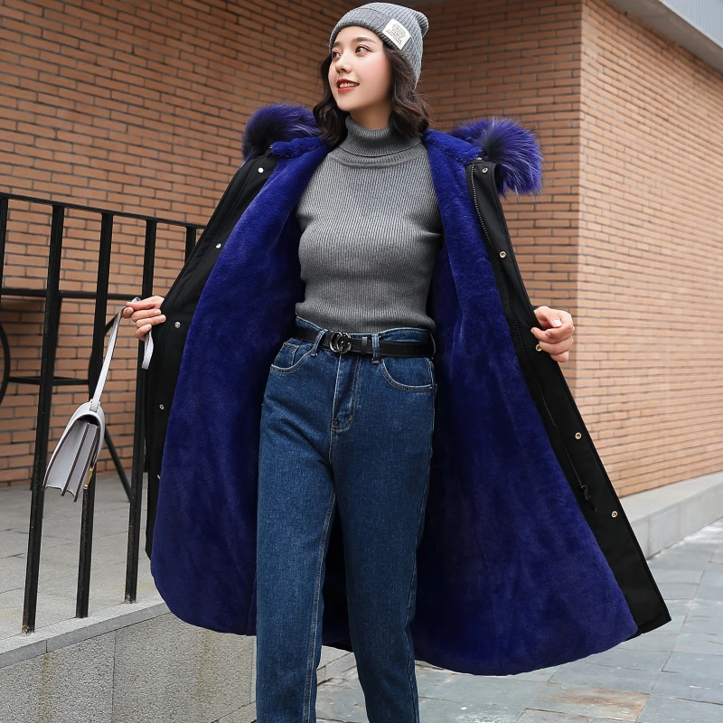 2019 зимние женские парки пальто с капюшоном большой меховой воротник толстые