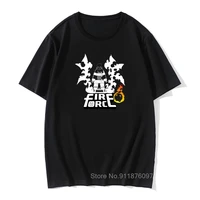 novelty fire force tee shirt men pure cotton tshirts firefighter hero enen no shouboutai anime tees tops tees