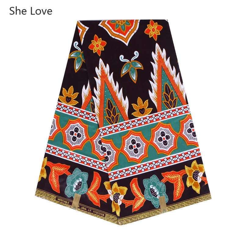Девушка любит 1 ярд Анкара Африканский батик ткань настоящий воск полиэстер