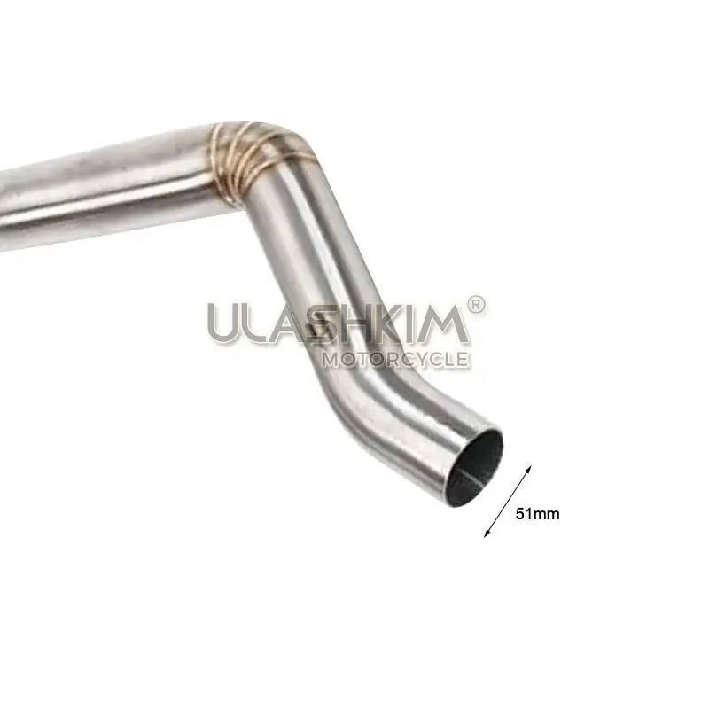 Мотоцикл 51 мм выхлопная средняя Соединительная труба для Benelli TRK 502 TRK502 все годы Moto