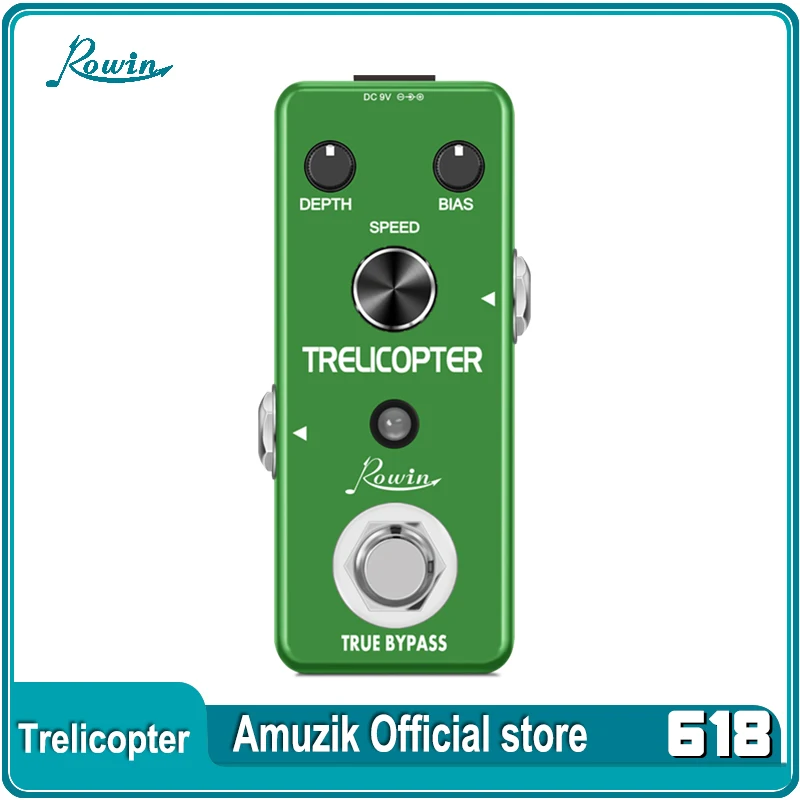 

Rowin LEF -327 Guitar Trelicopter Effect Classic optical tremolo BIAS knob