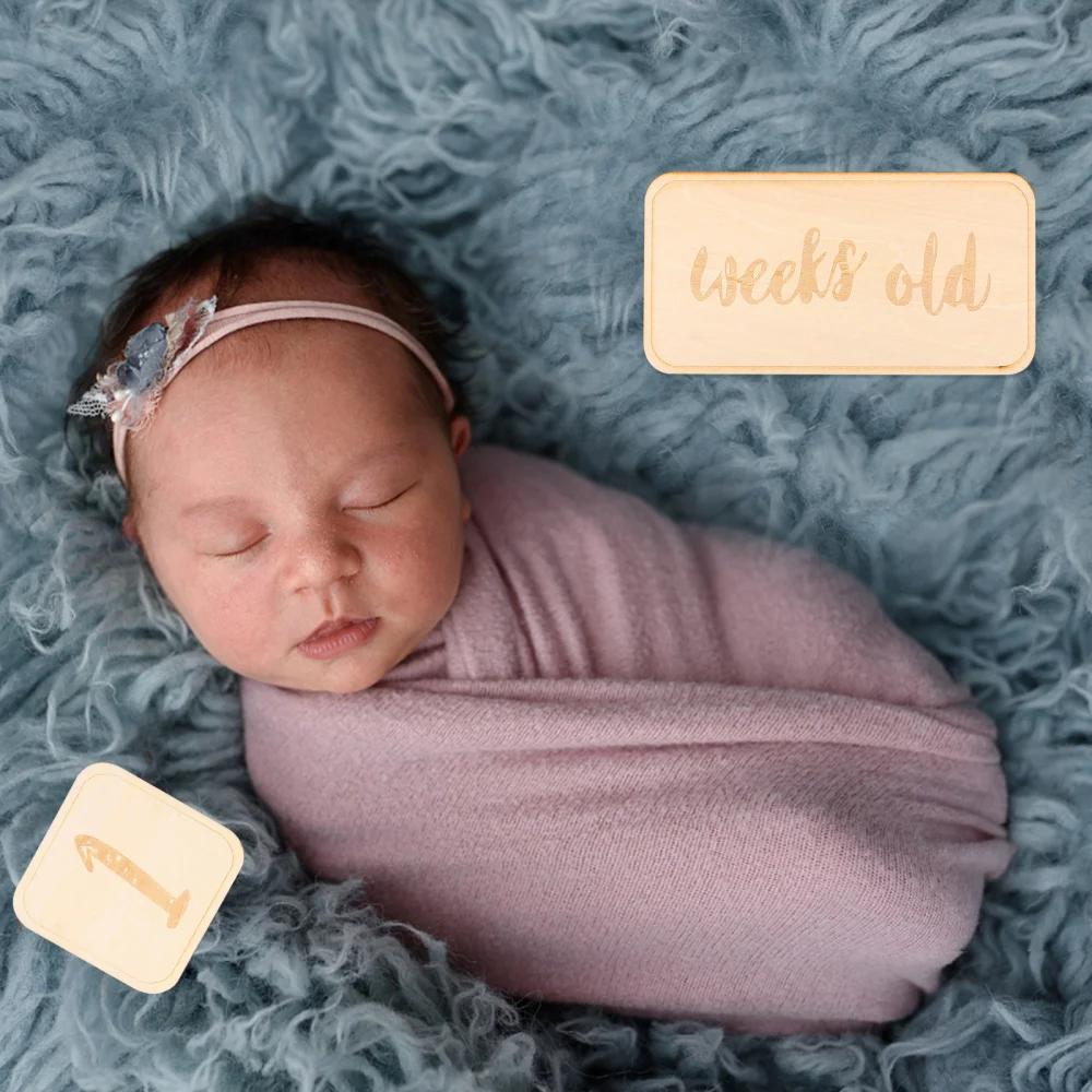 

3pcs Baby Infant Weeks Cards Newborn Milestone Photo Cards Photography Props