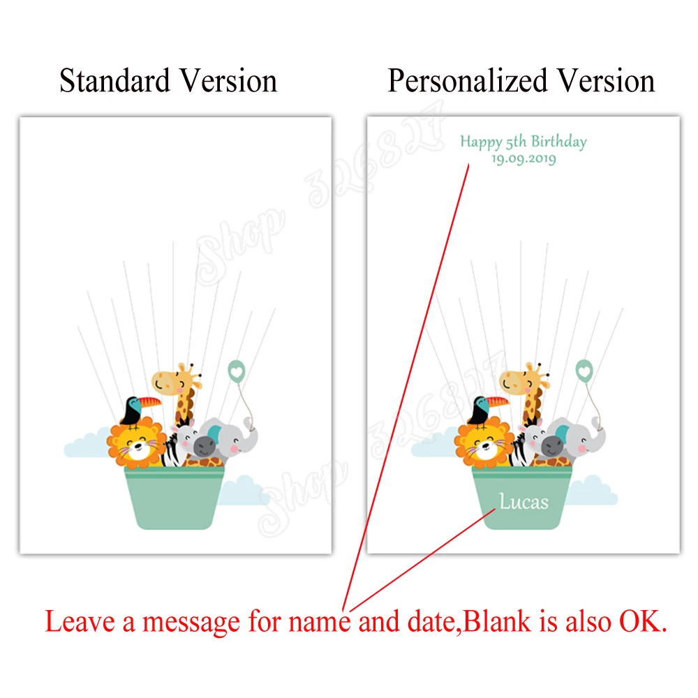 Сделай сам мультяшная Гостевая книга для детей на день рождения Детский праздник