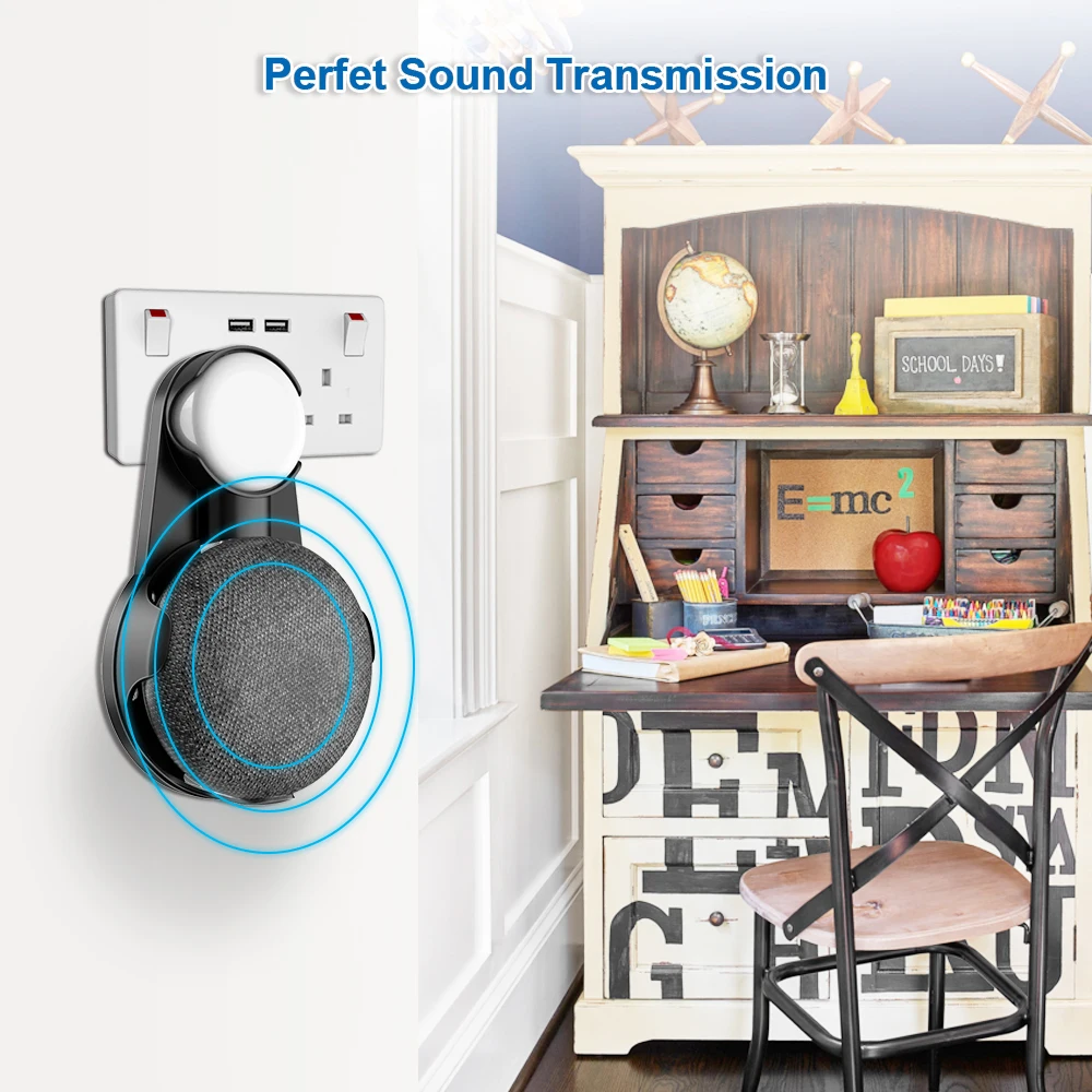 Настенное крепление для розетки держатель голосовых помощников Google Home