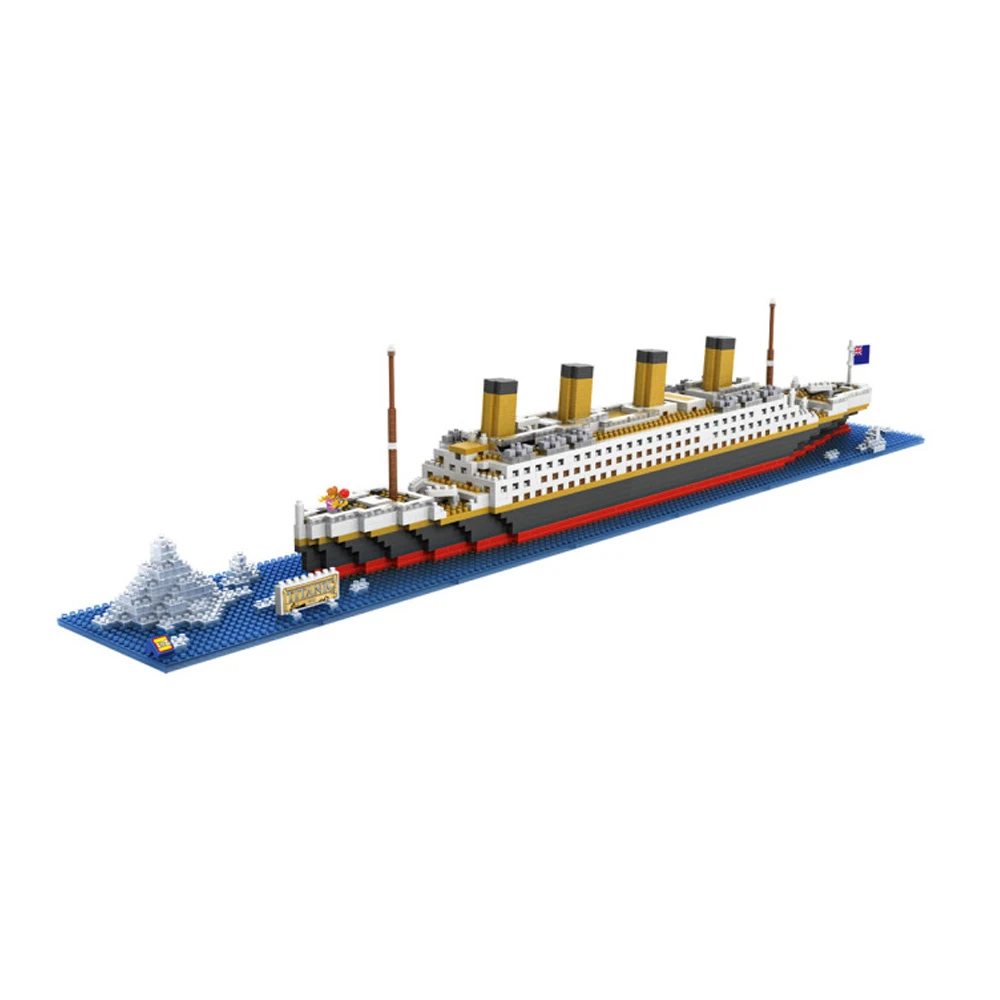 

LOZ 1860 pcs Titanic Cruise Ship Model Boat DIY Diamond Lepining Building Blocks Bricks Kit Children toys For Children