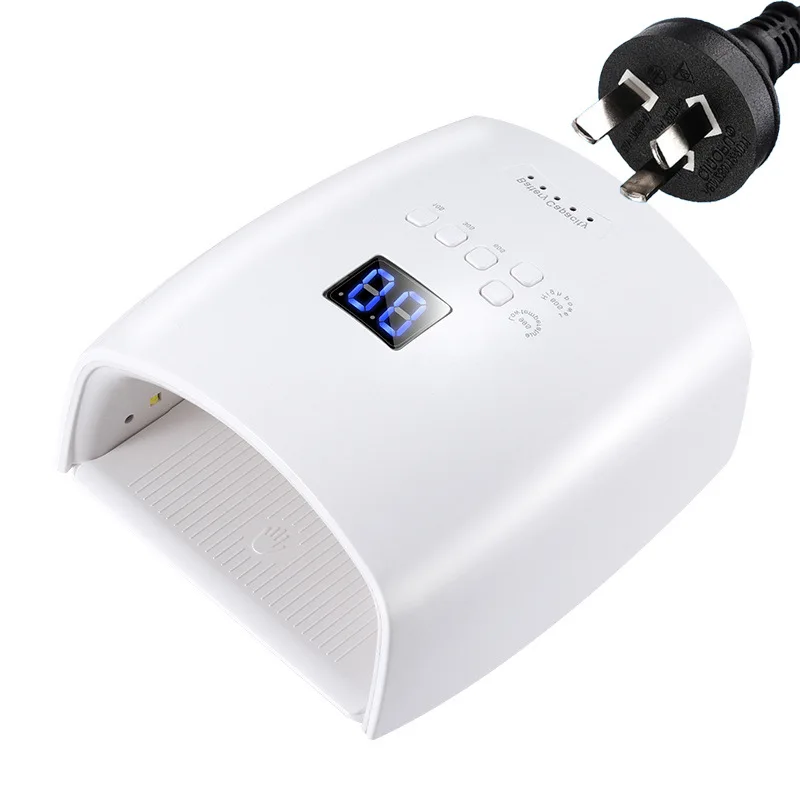 7800mAh 60W AU Plug 60 Вт Встроенная батарея беспроводная УФ лампа S10 гель лак для ногтей Сушилка для ногтей отверждающий светильник беспроводной светодиодный светильник для ногтей - Цвет: 7800mAh 60W AU Plug