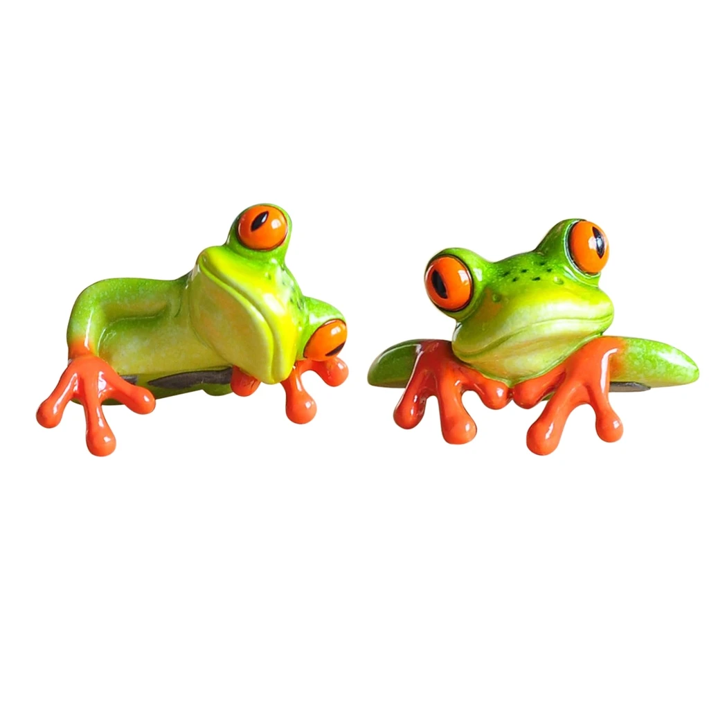 

2 шт., декоративные 3d-лягушки для украшения офисного стола, компьютера