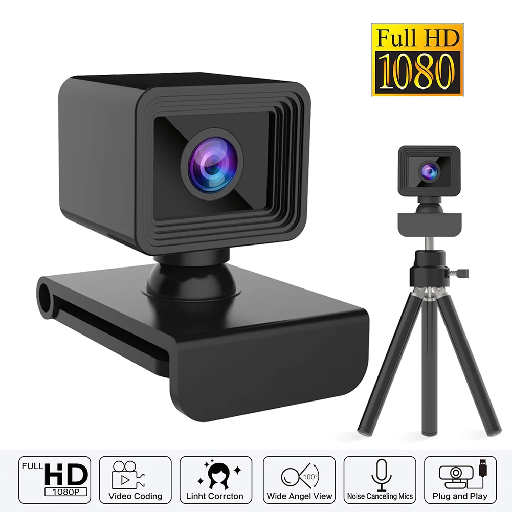 

S1 High-definition Webcam 1080P HD USB Web Camera with Built-in Mic for Desktop Laptop Computer Live Broadcast Online Teaching