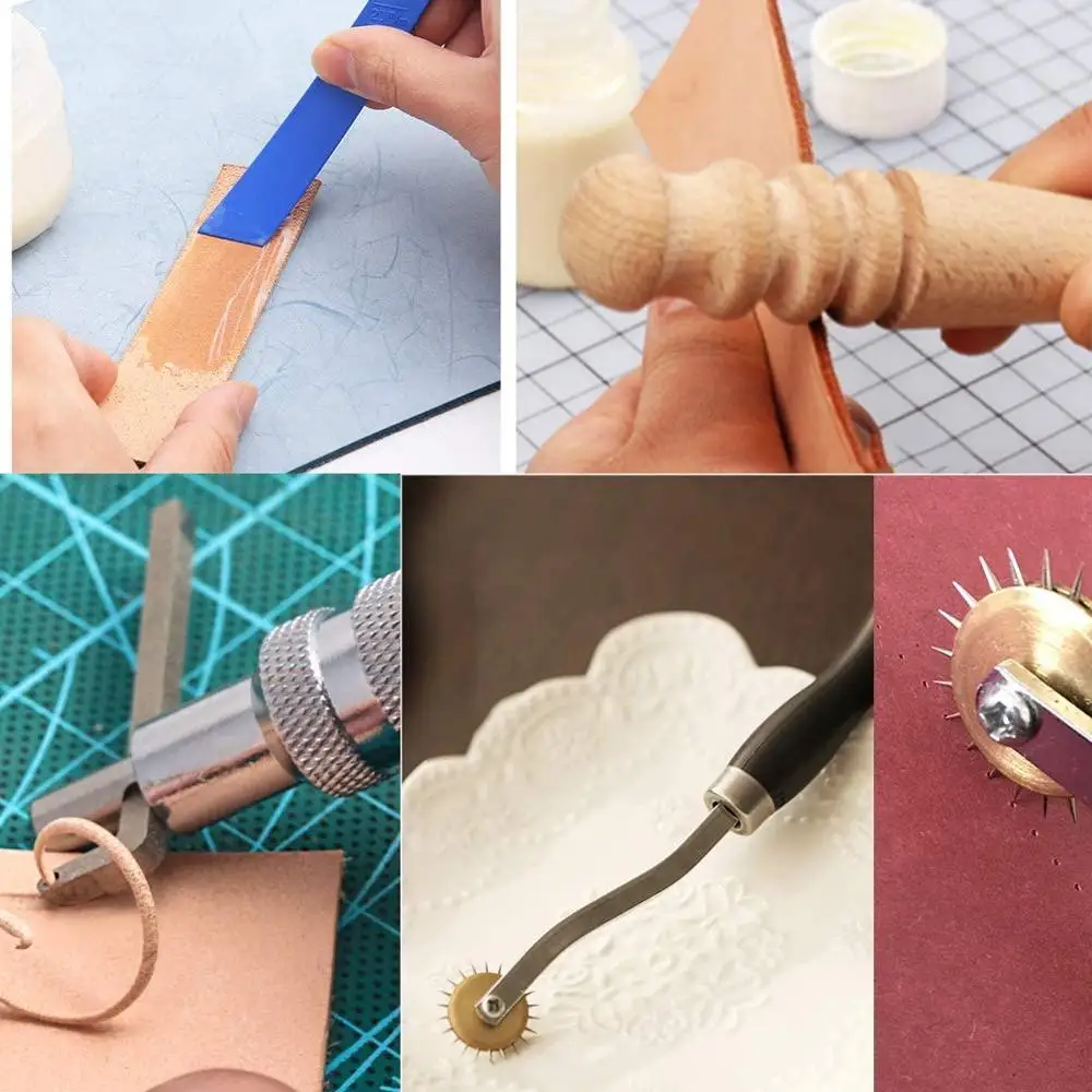 Набор инструментов для кожи Nonvor 34 шт. инструменты работы с кожей и принадлежности