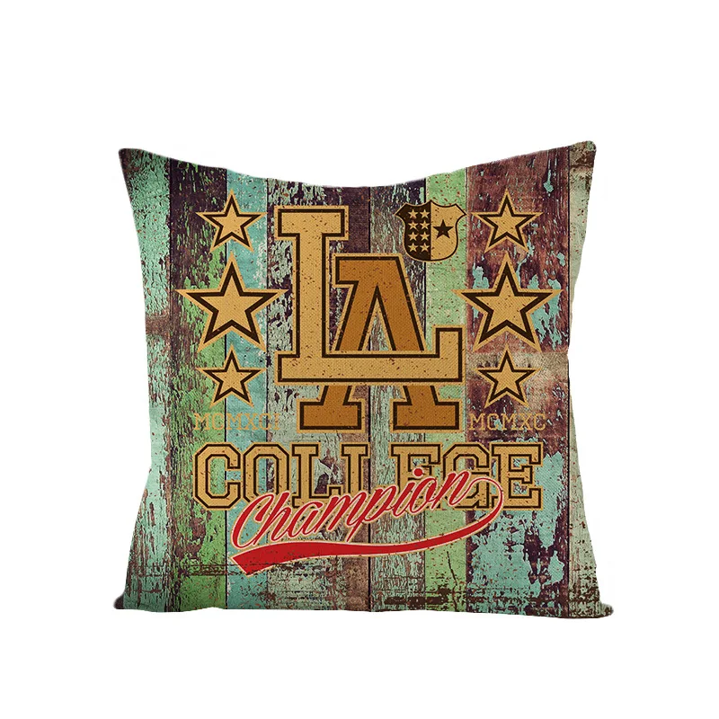 

Vintage Letters Cushion Cover Sofa Pillow Cover Case Seat 45*45CM Pillow Cases Cushion Covers Polyester Pillowcase Home Decor