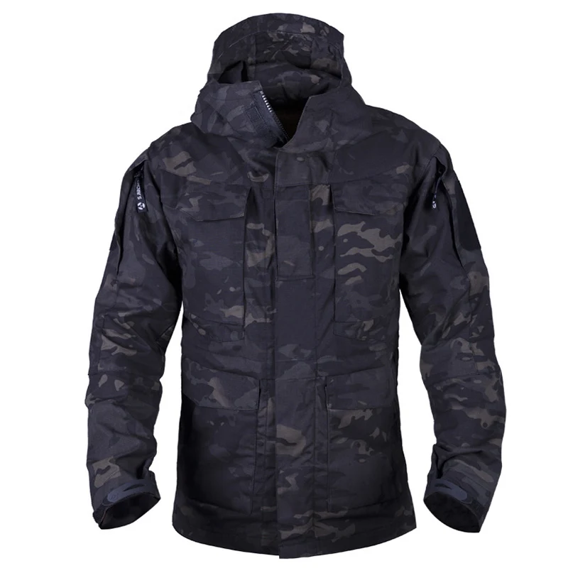 

Spring Autumn Outdoor Tactical Jacket Men Hiking Training Waterproof Windproof Camo Coat Climbing Sport Military M65 Windbreaker