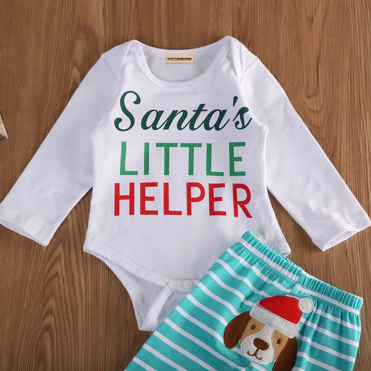 Рождественский комбинезон для младенцев мальчиков девочек с принтом в виде букв