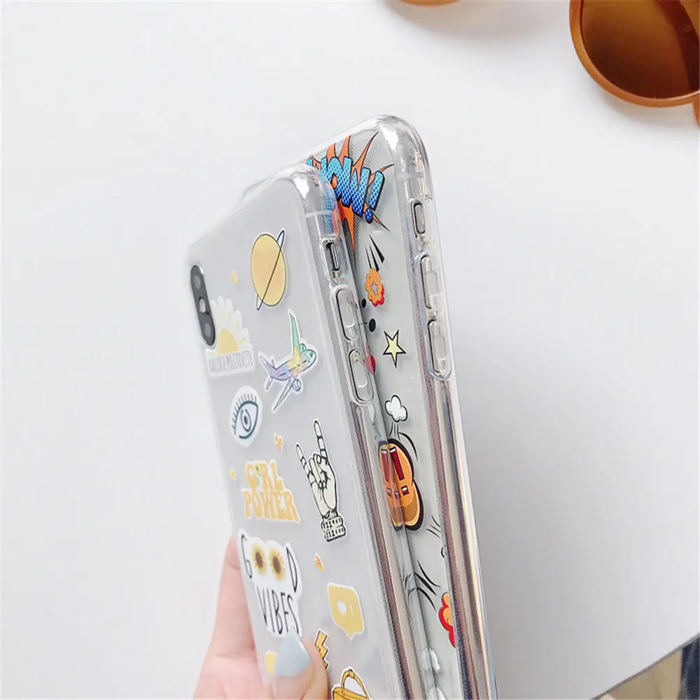 Забавный художественный абстрактный чехол для телефона Lovebay для iPhone 11 Pro X XR XS Max 7 8 6 6s Plus 5 5S SE прозрачный мягкий чехол из ТПУ с надписью
