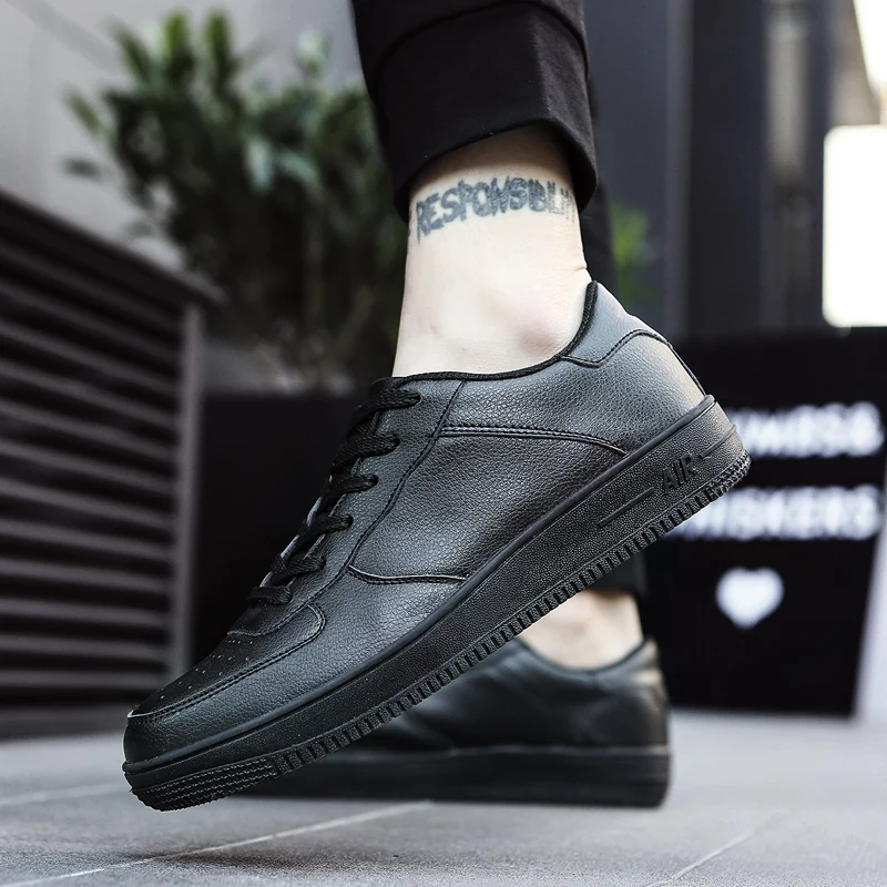 Модная мужская обувь Мужская Вулканизированная дышащие белые кроссовки Новинка