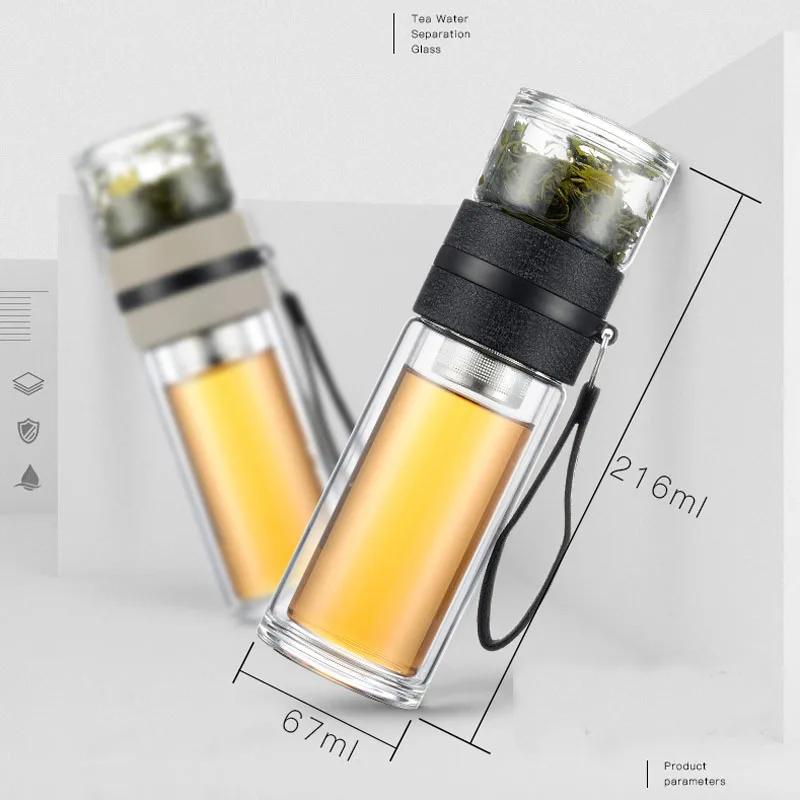 

Tea separation cups custom double glass portable filter hand creative men and women water cups Blenders mini blender mixer