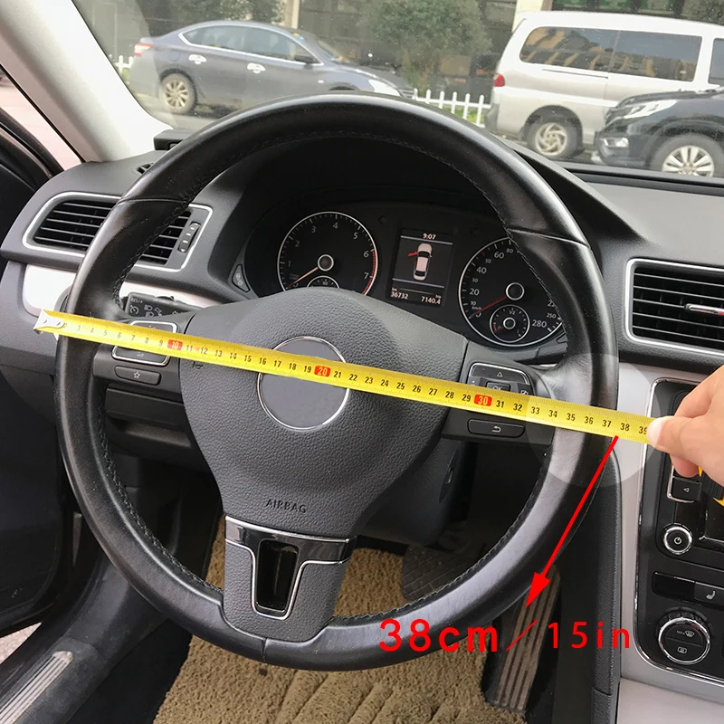 Прошитая вручную Кожаная оплетка руля 38 см для Geely Vision SC7 MK CK Cross Gleagle Englon SC3 SC5 SC6 Panda |