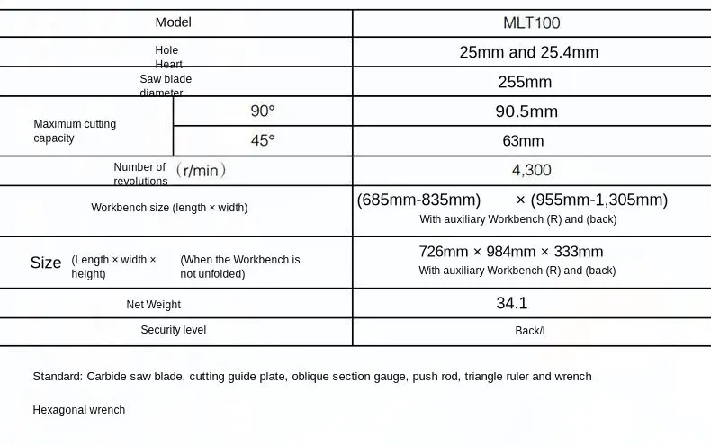 Многофункциональный небольшой точности пуш-ап-раскроечный станок 10 дюймов