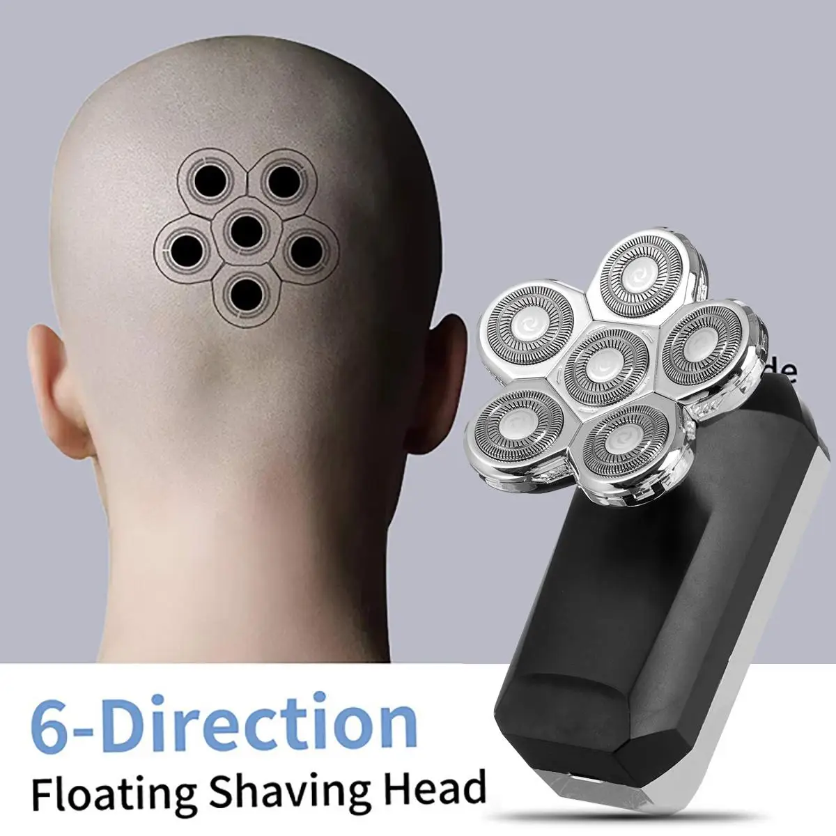 

6 Blades Electric Razor Electric Shaver Rechargeable Shaving Machine for Men Beard Razor Wet-Dry Dual Use Water Proof Fast Charg