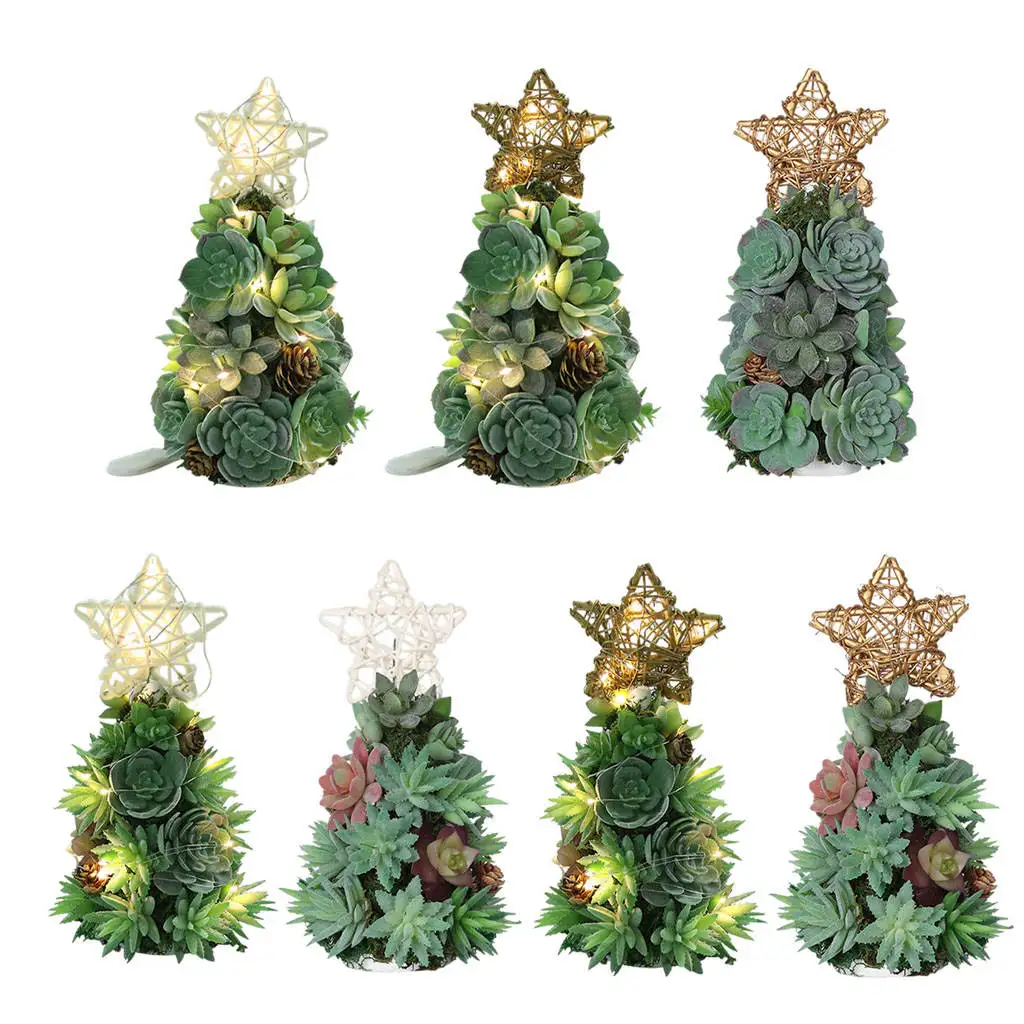 

Artificial Succulent Bonsai with Star for Indoor Tabletop Children Gifts