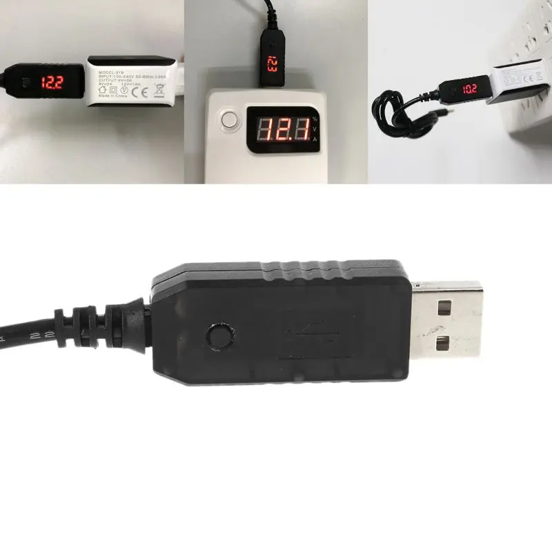 QC 3 0 USB к DC 5в-12в регулируемое напряжение шаг вверх 2 5/3 5/4 0/5 5 мм кабель питания для