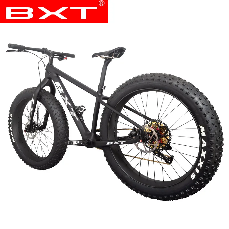 Verkauf BXT 26er T800 Carbon MTB Fahrrad Fett L-TWOO AX 1x12 Carbon 16/18 Zoll Reifen Größe Rad 26x 4,8 Fahrrad Rahmen Komplette Bike