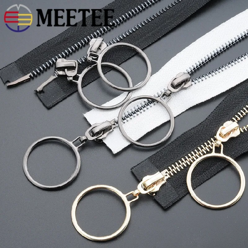 Meetee 5 #85 см 120 Металлические молнии с открытым концом двойные/Сигаретные кольца