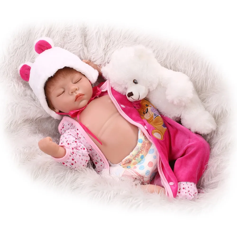 

Baby doll toys 22inch soft silicone vinyl limbs belly bebe reborn dolls for children gift newborn babies alive bonecas