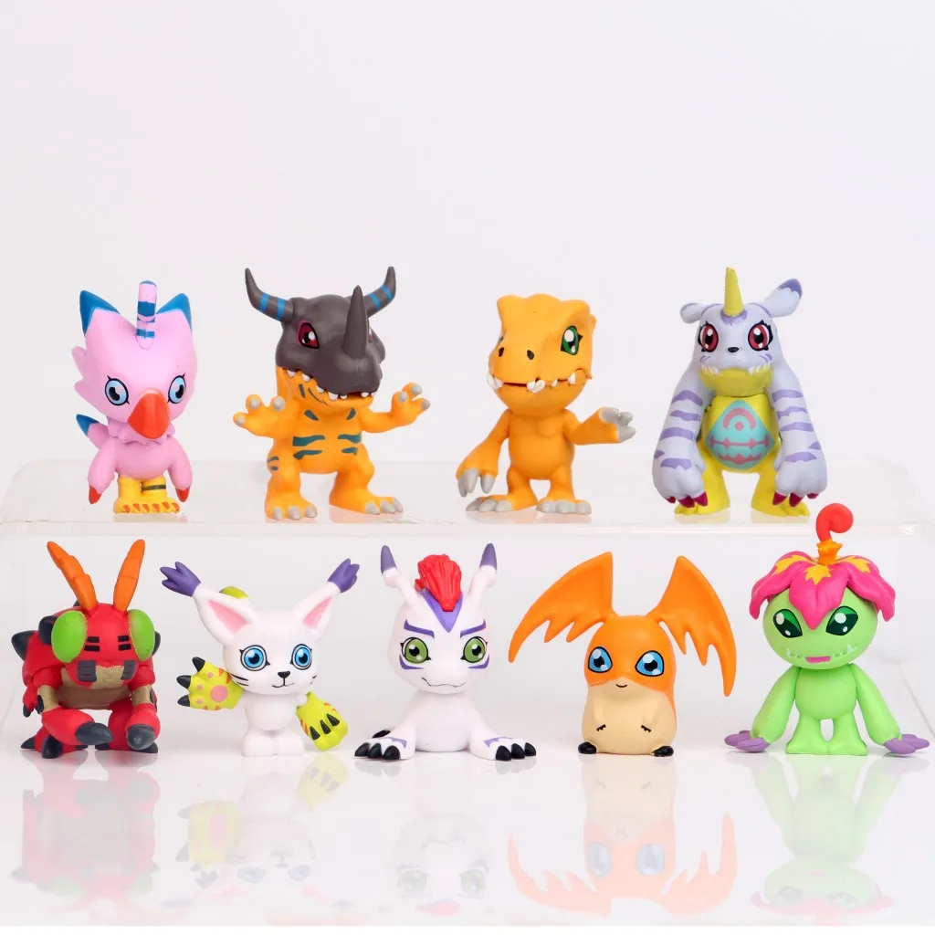 

9Pcs Anime Digital Digimon Action Figure Dolls AGUMON GERYMON Digital Character PVC Figure Collection Model Toys Little Monster
