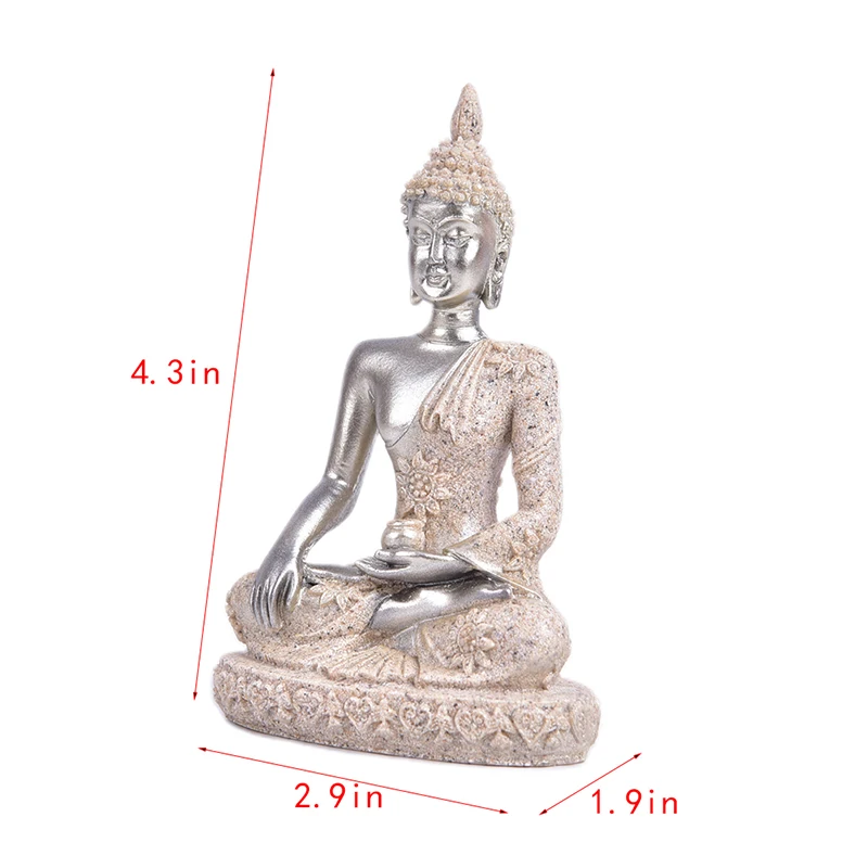 Природный песчаник индийский Будда статуя фэншуй сидя Будды статуэтки винтажный