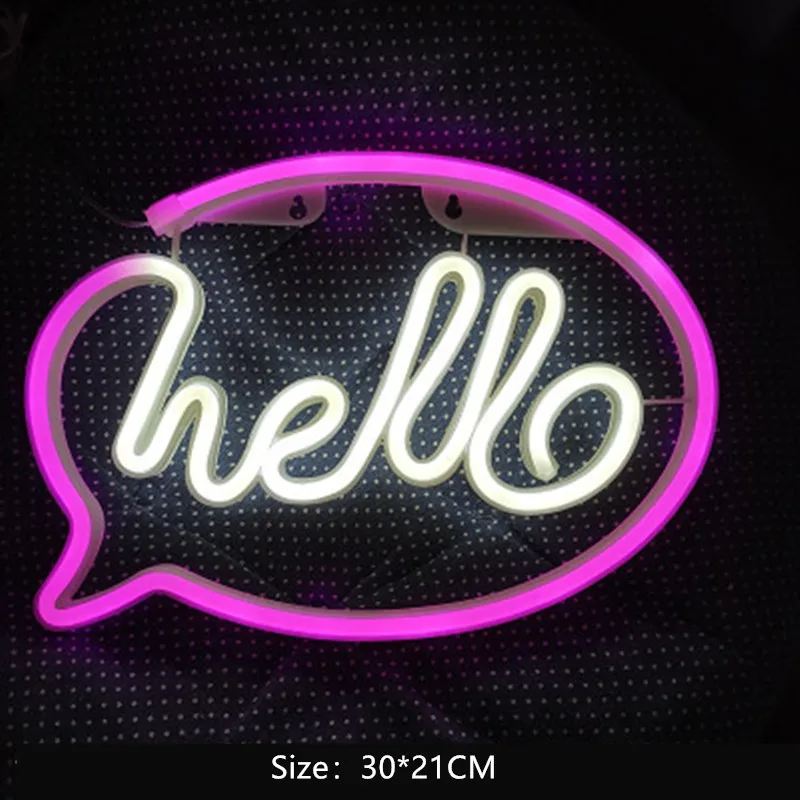 

Неоновая светодиодная вывеска Hello, новый стиль, неоновая вывеска для делового магазина, неоновая вывеска для магазина, дома, рождества, праз...