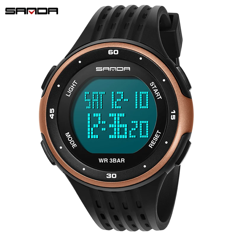 Часы наручные SANDA Мужские Цифровые Брендовые спортивные Водонепроницаемые