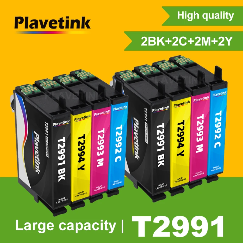 

Plavetink Replacement 1-10 PCS T2991XL T2991 For Epson ink Cartridges 29XL XP235 XP247 XP245 XP332 XP335 XP342 XP345 XP435 XP432