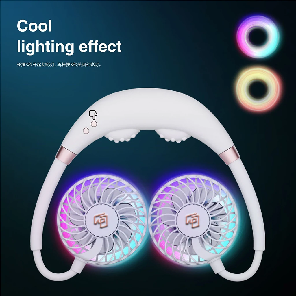 

Hanging Neck Fan Rechargeable Personal Fan Neckband Fan Wearable Hand Free