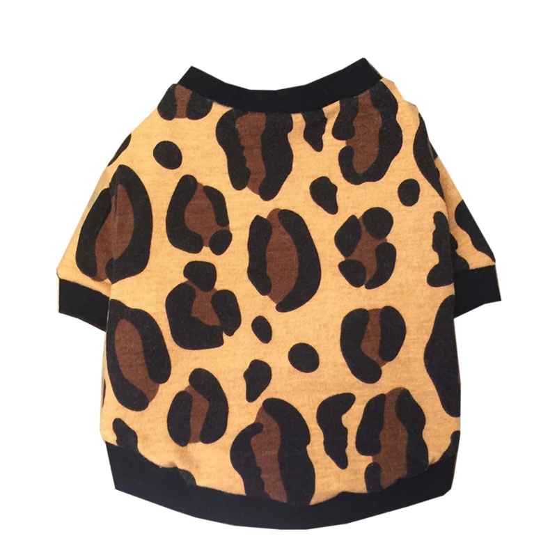 

Fall Winter Leopard Pattern Dog Warm Thicken Sweatshirt Pullover Pet Fashion 449C