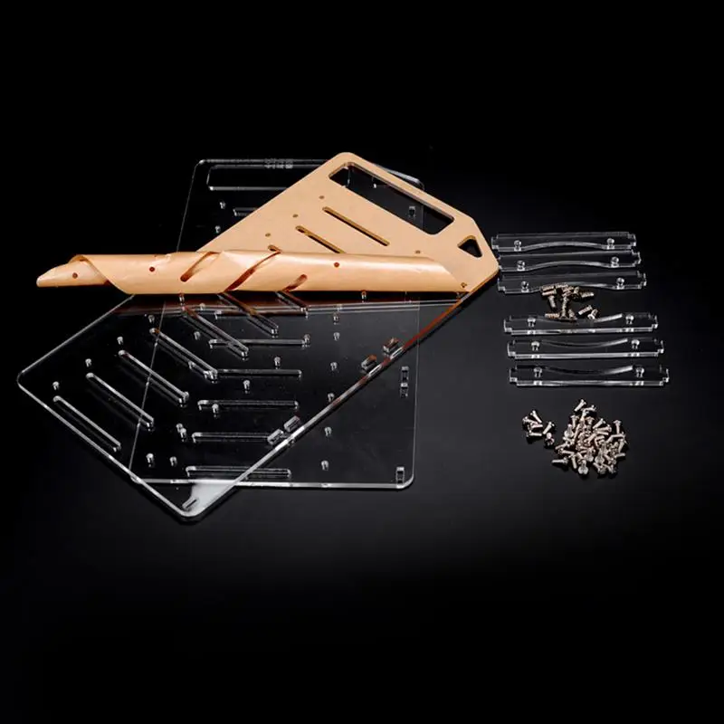 

New DIY Acrylic Hard Drive Bracket Transparent Hard Disk Shelf Desktop Computer External Storage Box HDD Hard Disk Drives Cage