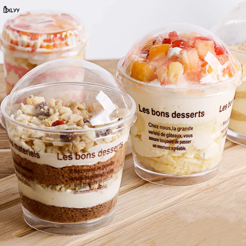 

5pc Disposable Mousse Cup Household Goods Kitchen Cake Tools Plastic Mousse Cup Baking Accessories Kitchen Good Cuisine Tools.8z