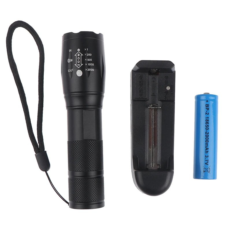 

LED Flashlight Bright Tactical Camping Fishing Flash Light T6 Rechargeable Torch Waterproof Lanterna Use 18650