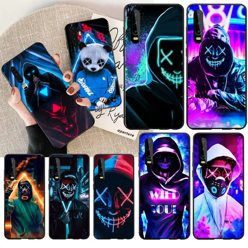 CUTEWANAN уличная Молодежная неоновая маска DIY печать чехол для телефона Huawei Honor 20 10 9 8
