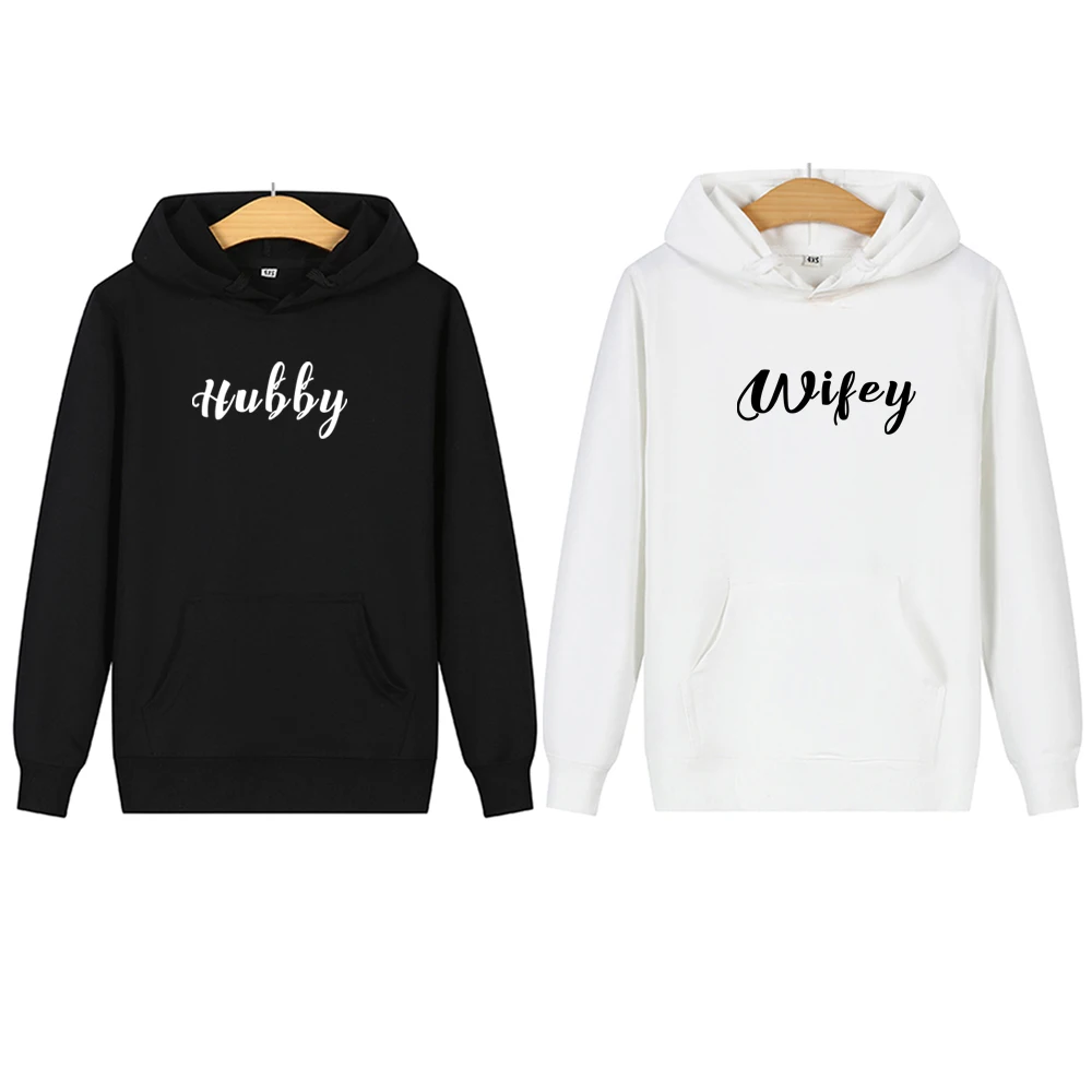 

Women Men Hoodie Hubby Wiley Printed Sweatshirt Couple Hoodies Lovers Sweatshirt Casual Pullovers Tracksuits Streetwear Cotton