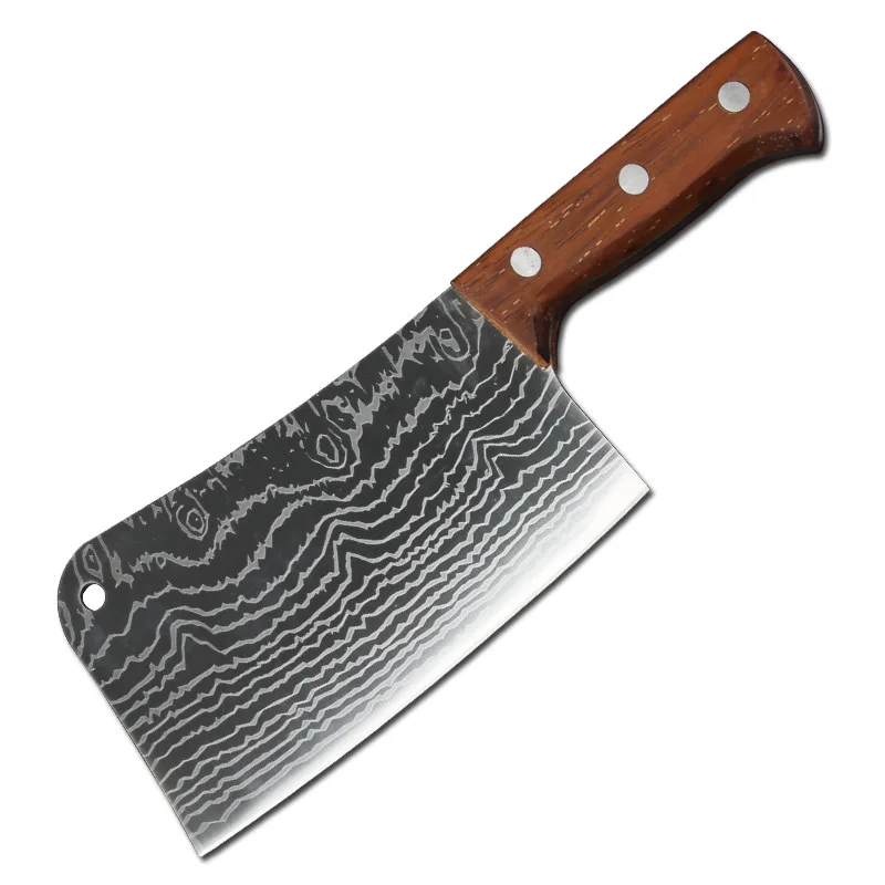 HUO ручной работы кованый шеф-нож из высокоуглеродистой стали китайский Мясницкий