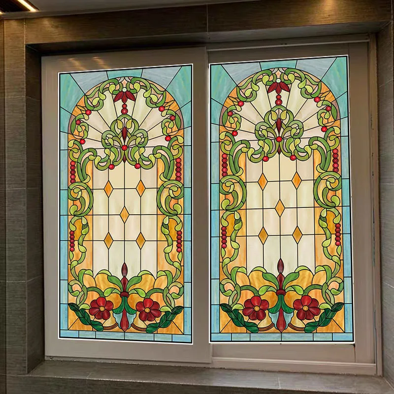 Изготовление размеров под заказ само клеящаяся оконная пленка непрозрачные