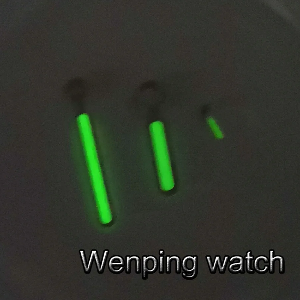 Bliger серебряные часы стрелки зеленый светящийся подходит для ETA 6497 6498 sea gull 3600 3620