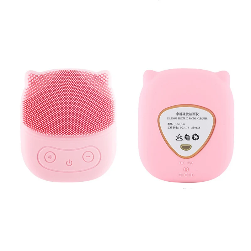 Электрическая Очищающая щетка для лица звуковое Силиконовое очищающее средство