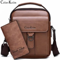 cleinv koilm brand new high quality leather crossbody bags for men shoulder messenger bag business casual fashion tote bags